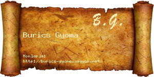 Burics Gyoma névjegykártya